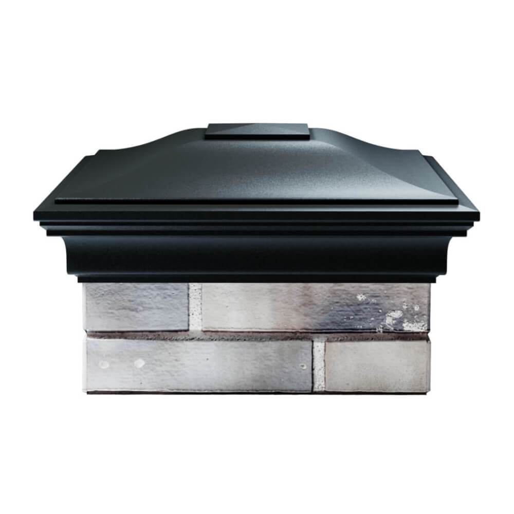 Колпак Zking Монблан Черный на столб 1.5х1.5 еврокирпича 0.7НФ (355х355мм) Абакан фото