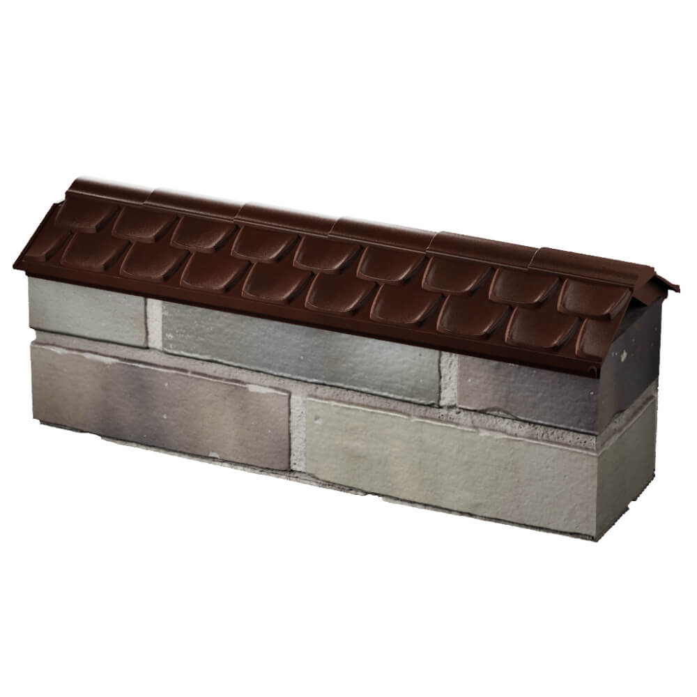 Парапет Zking Эльбрус Коричневый с посадкой на 0.5 кирпича (130мм) в Абакане фото