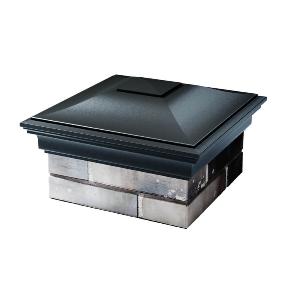 Колпак Zking Монблан Черный на столб 1.5х1.5 еврокирпича 0.7НФ (355х355мм) в Абакане фото