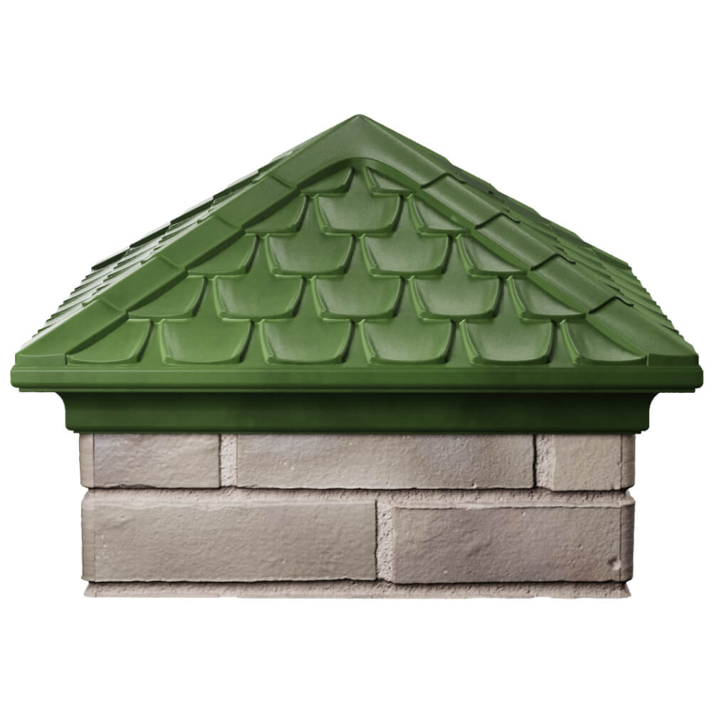 Колпак Zking Эльбрус Зеленый на столб 1.5х1.5 кирпича (385х385мм) Абакан фото