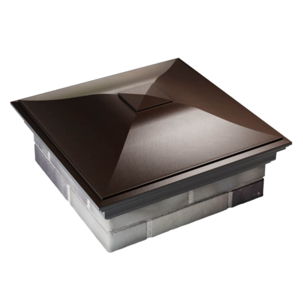 Колпак Zking Монблан Коричневый на столб 2х2 кирпича (515х515мм) Абакан фото