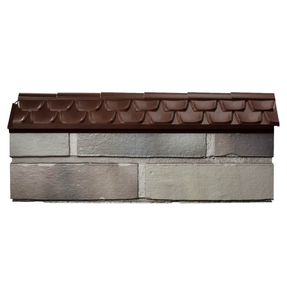 Парапет Zking Эльбрус Коричневый с посадкой на 0.5 кирпича (130мм) в Абакане фото