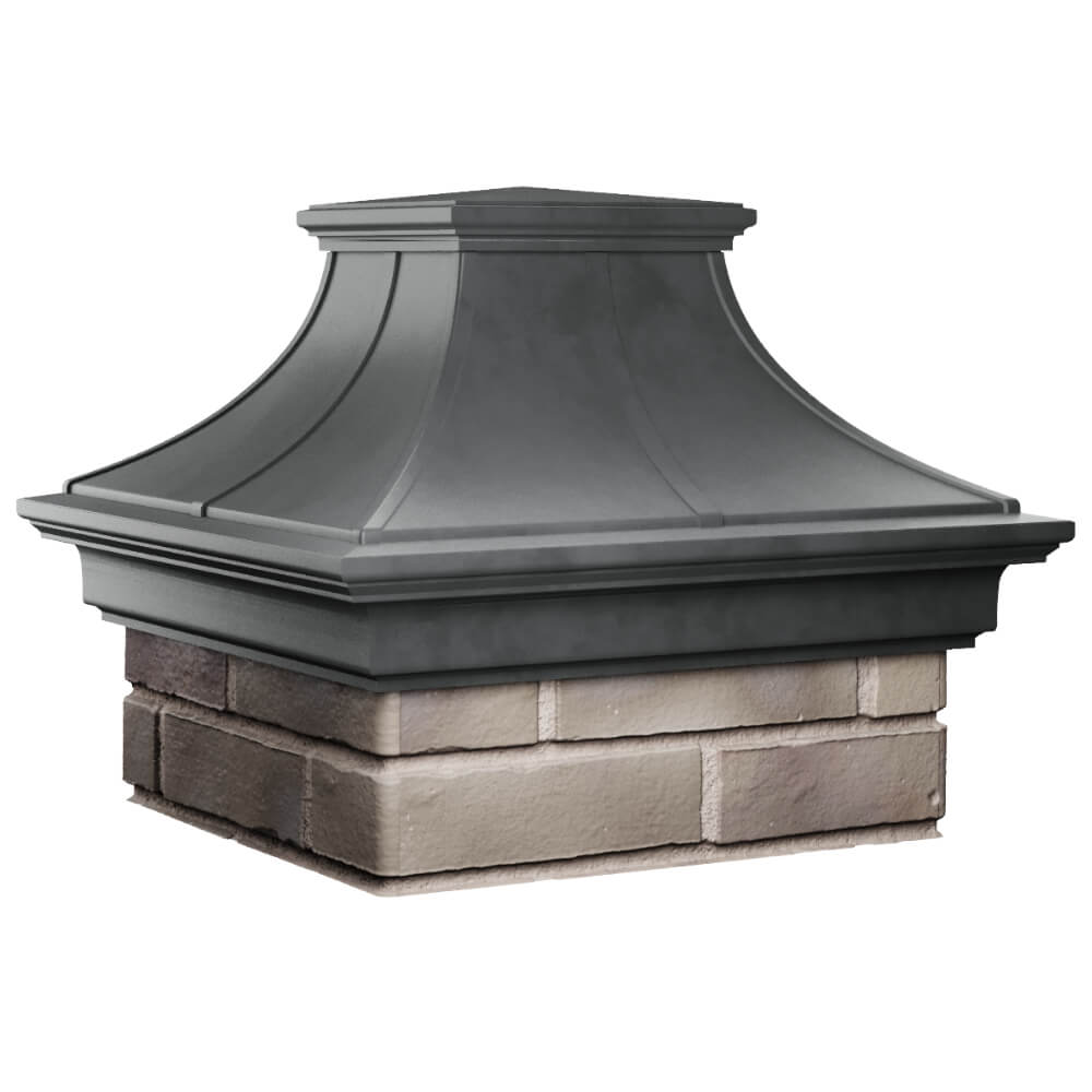 Колпак Zking Монблан Премиум Серый на столб 1.5х1.5 кирпича (385х385мм) в Абакане фото