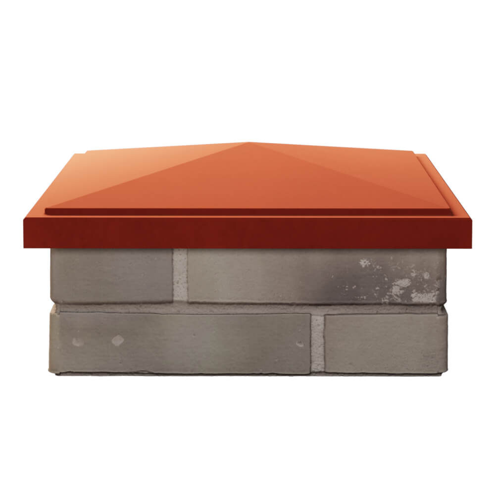 Колпак Zking БонаМоно Красный на столб 1.5х1.5 кирпича (385х385, 400х400мм) Абакан фото