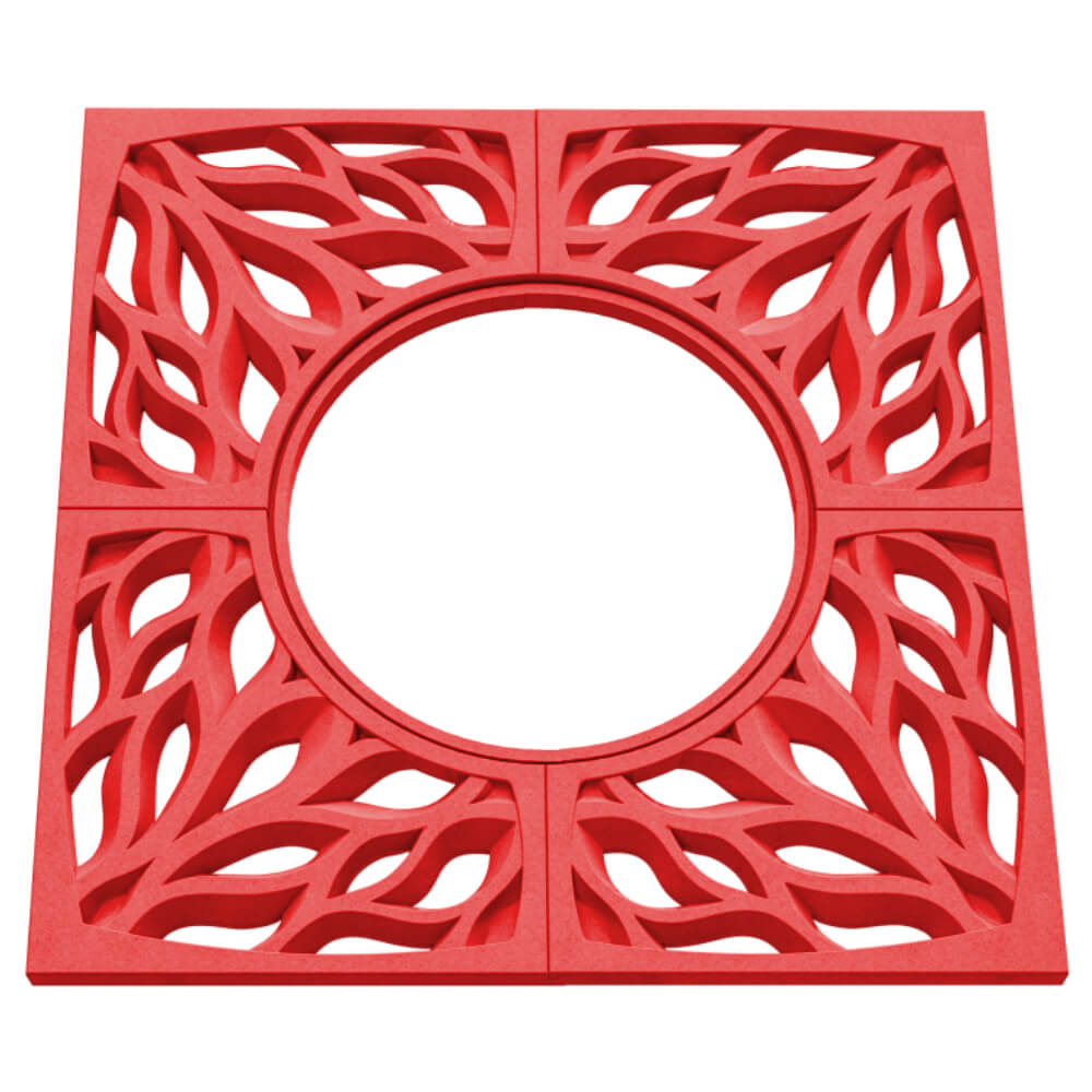 Приствольная решетка для дерева ZKING CRUST 1.2х1.2м Красная в Абакане фото