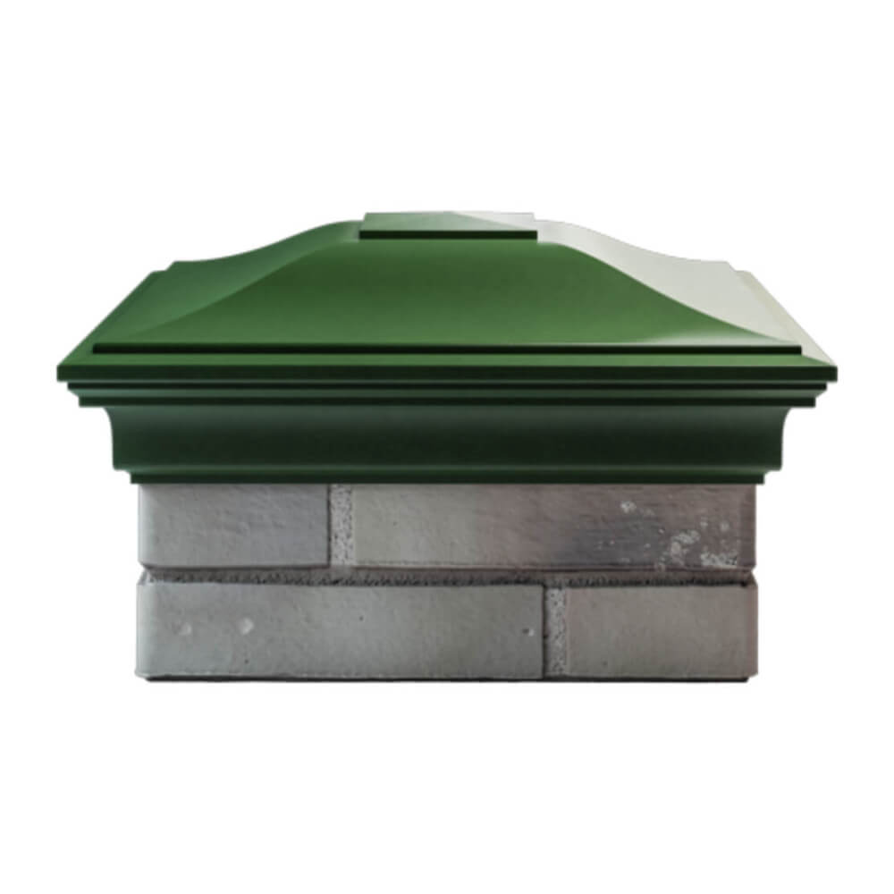 Колпак Zking Монблан Зеленый на столб 1.5х1.5 еврокирпича 0.7НФ (355х355мм) Абакан фото