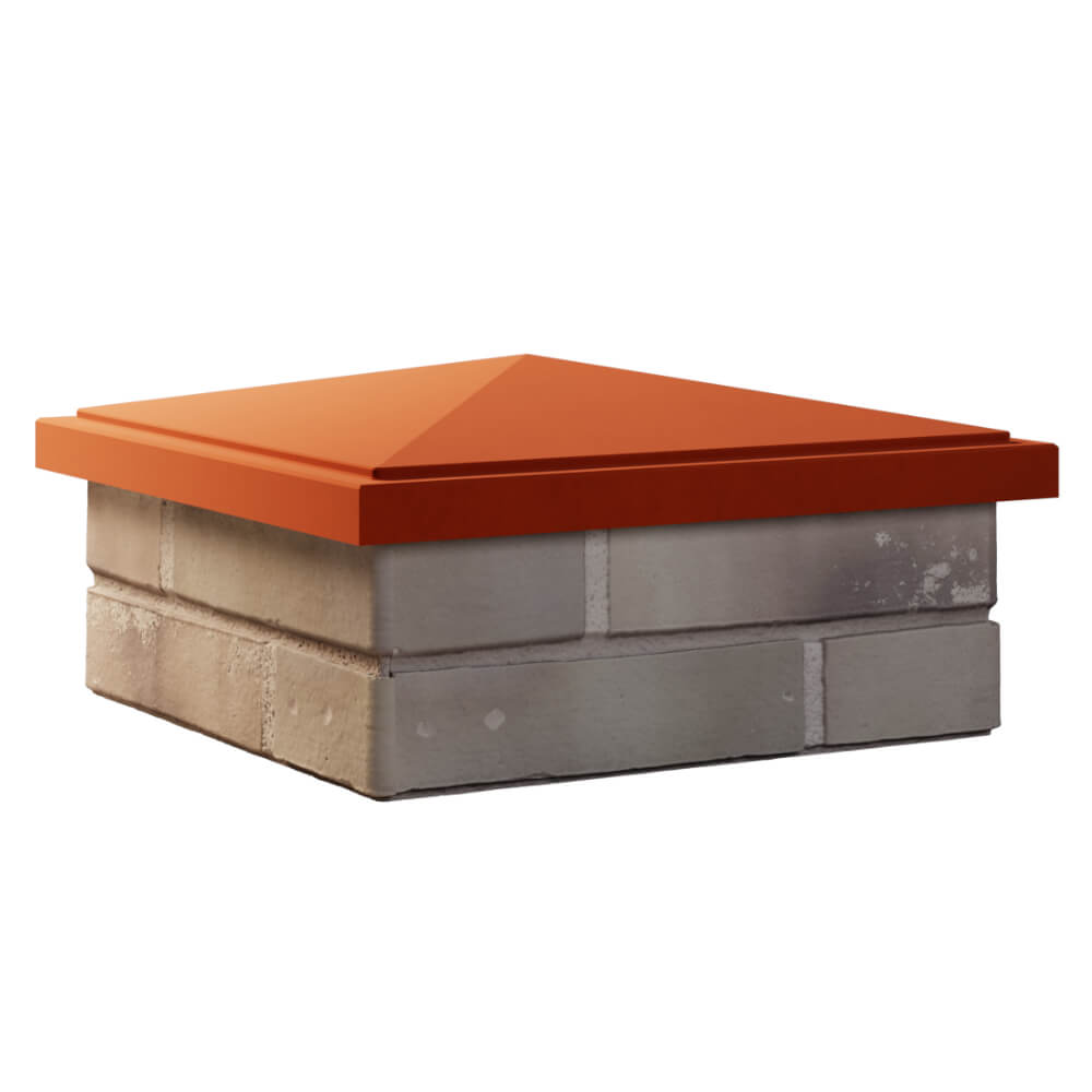 Колпак Zking БонаМоно Красный на столб 1.5х1.5 кирпича (385х385, 400х400мм) в Абакане фото