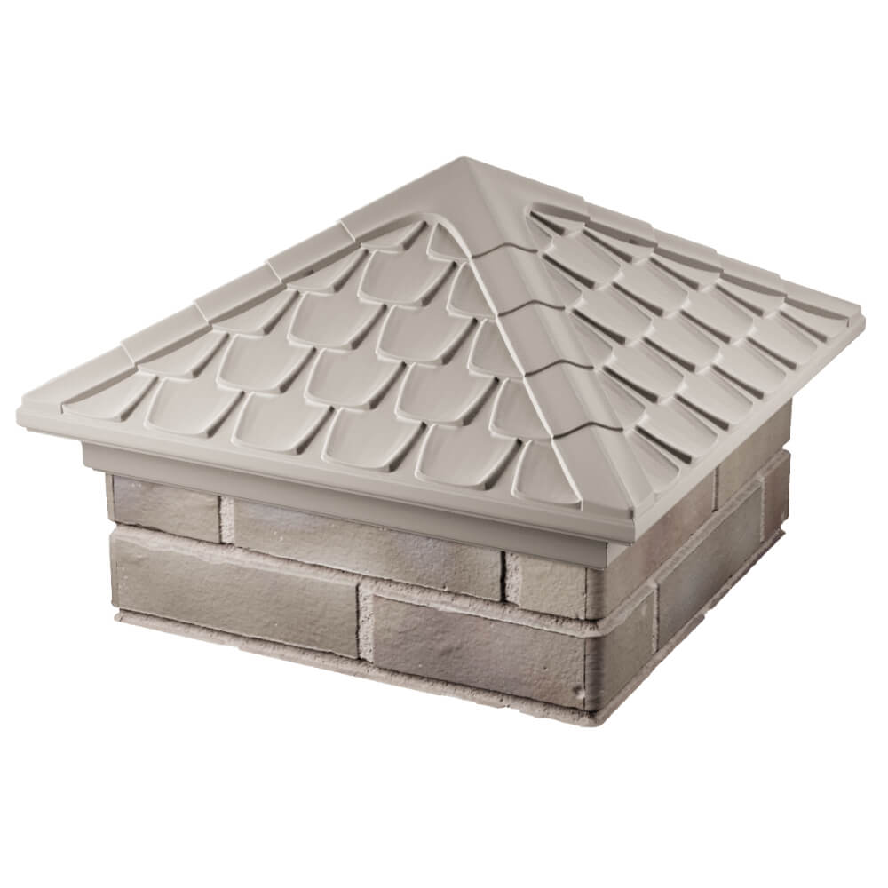 Колпак Zking Эльбрус Бежевый на столб 1.5х1.5 кирпича (385х385мм) в Абакане фото