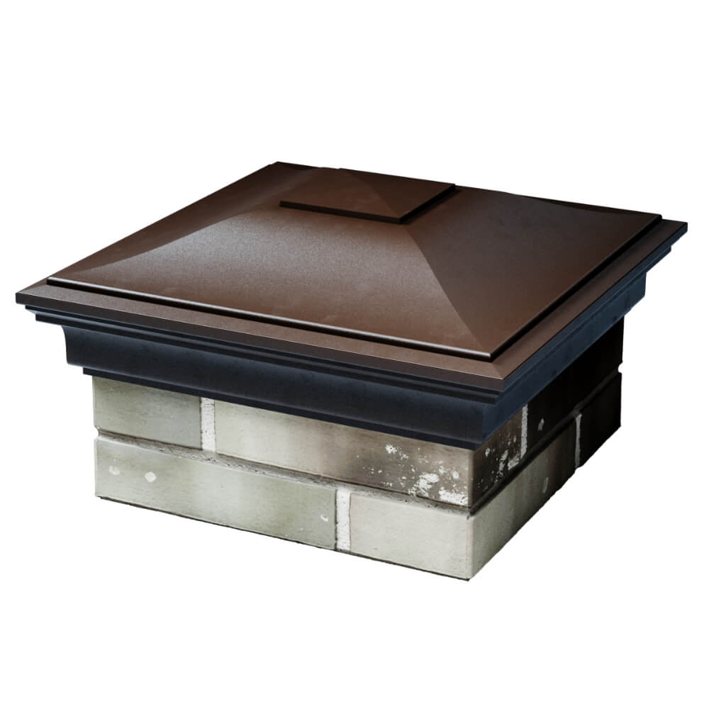 Колпак Zking Монблан Коричневый на столб 1.5х1.5 кирпича (385х385мм) в Абакане фото