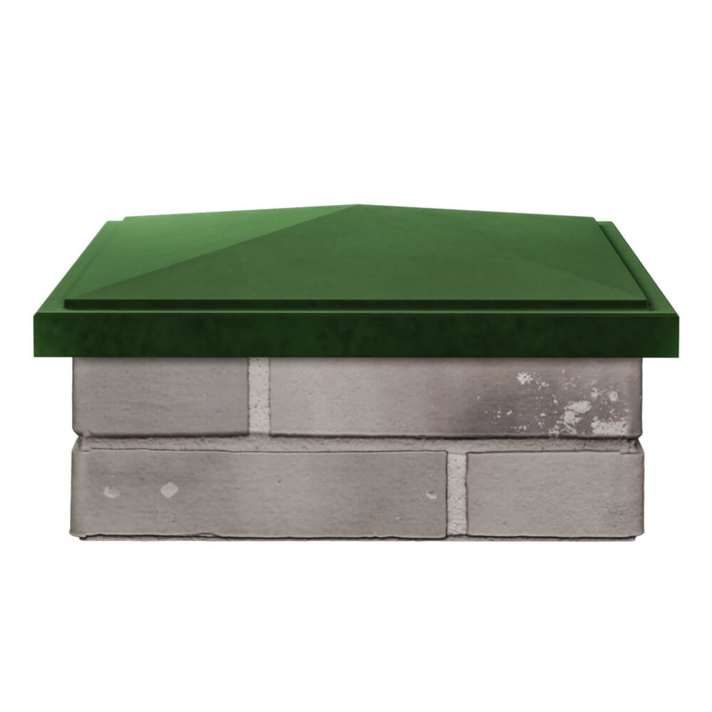 Колпак Zking БонаМоно Зеленый на столб 1.5х1.5 кирпича (385х385, 400х400мм) Абакан фото