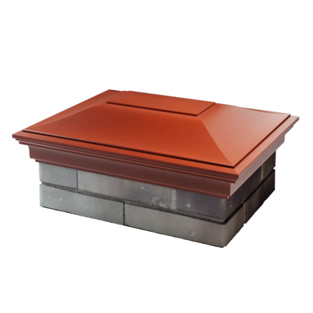 Колпак Zking Монблан Красный на столб 2х1.5 кирпича (515х385мм) в Абакане фото