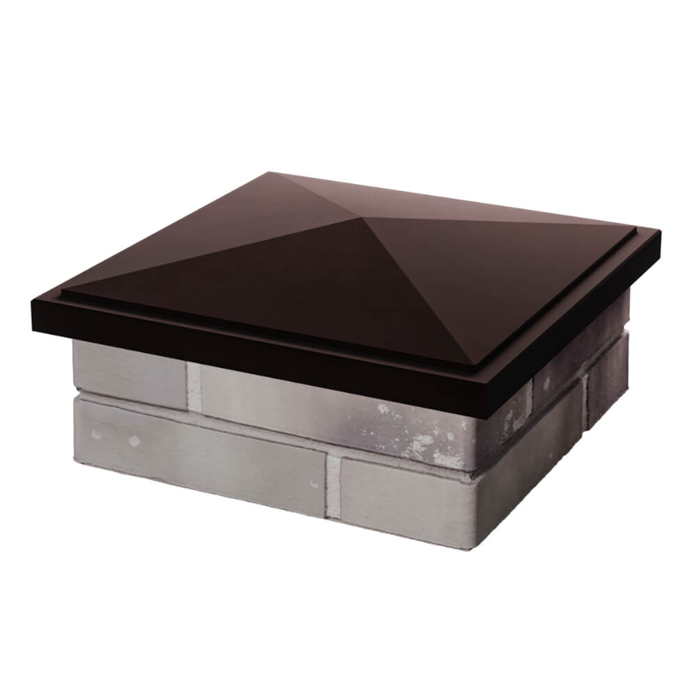 Колпак Zking БонаМоно Коричневый на столб 1.5х1.5 кирпича (385х385, 400х400мм) в Абакане фото