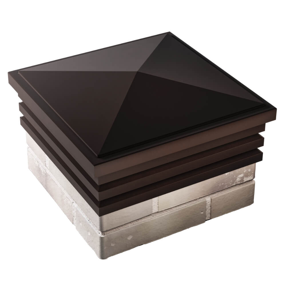 Колпак Zking Бона ХайТек Коричневый на столб 1.5х1.5 кирпича (385х385мм) в Абакане фото