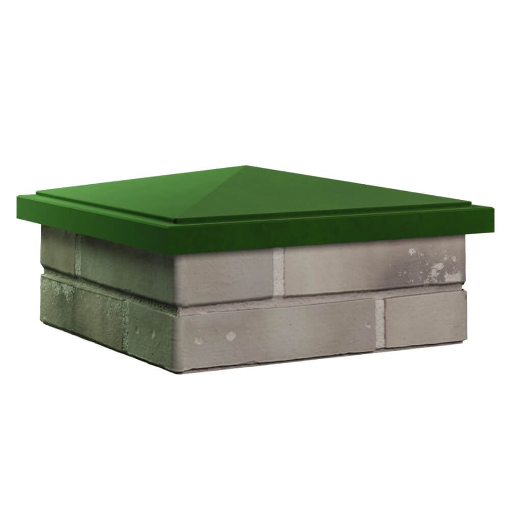 Колпак Zking БонаМоно Зеленый на столб 1.5х1.5 кирпича (385х385, 400х400мм) в Абакане фото