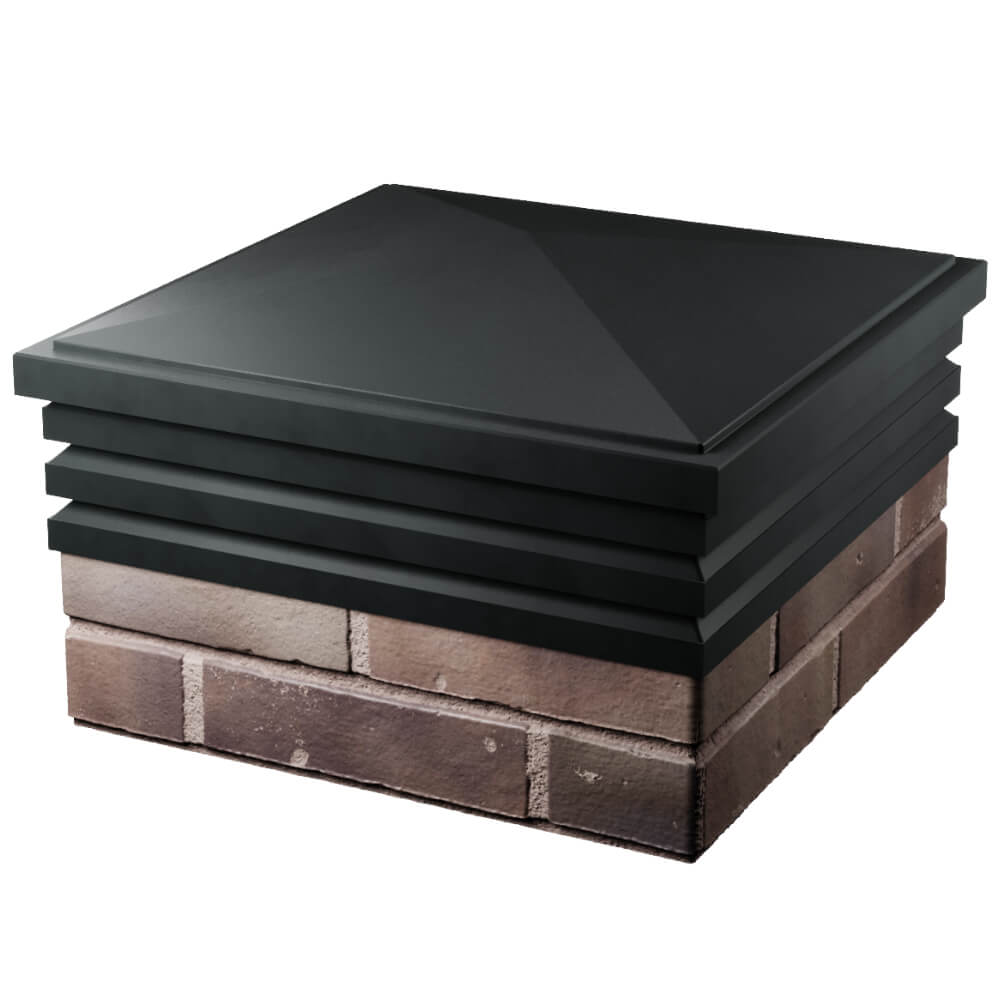 Колпак Zking Бона ХайТек Черный на столб 2х2 кирпича (513х513мм) в Абакане фото