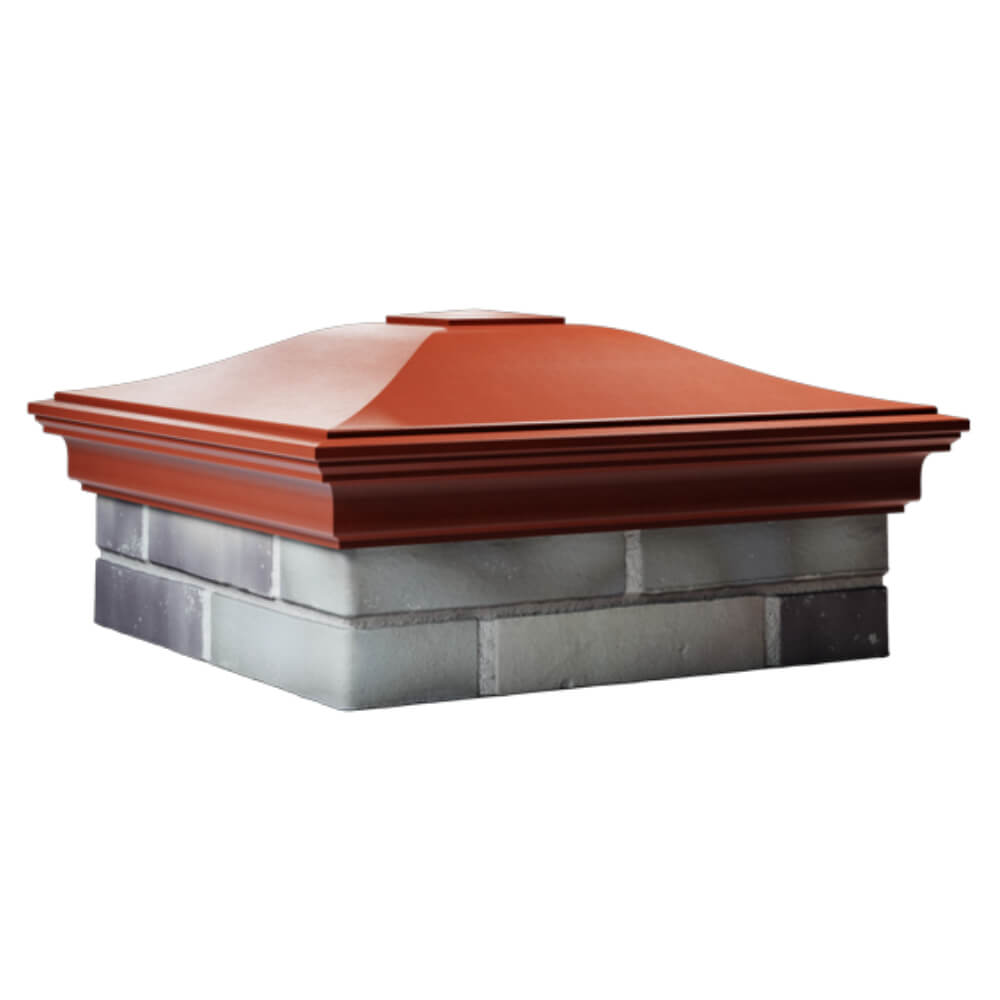 Колпак Zking Монблан Красный на столб 2х2 кирпича (515х515мм) в Абакане фото