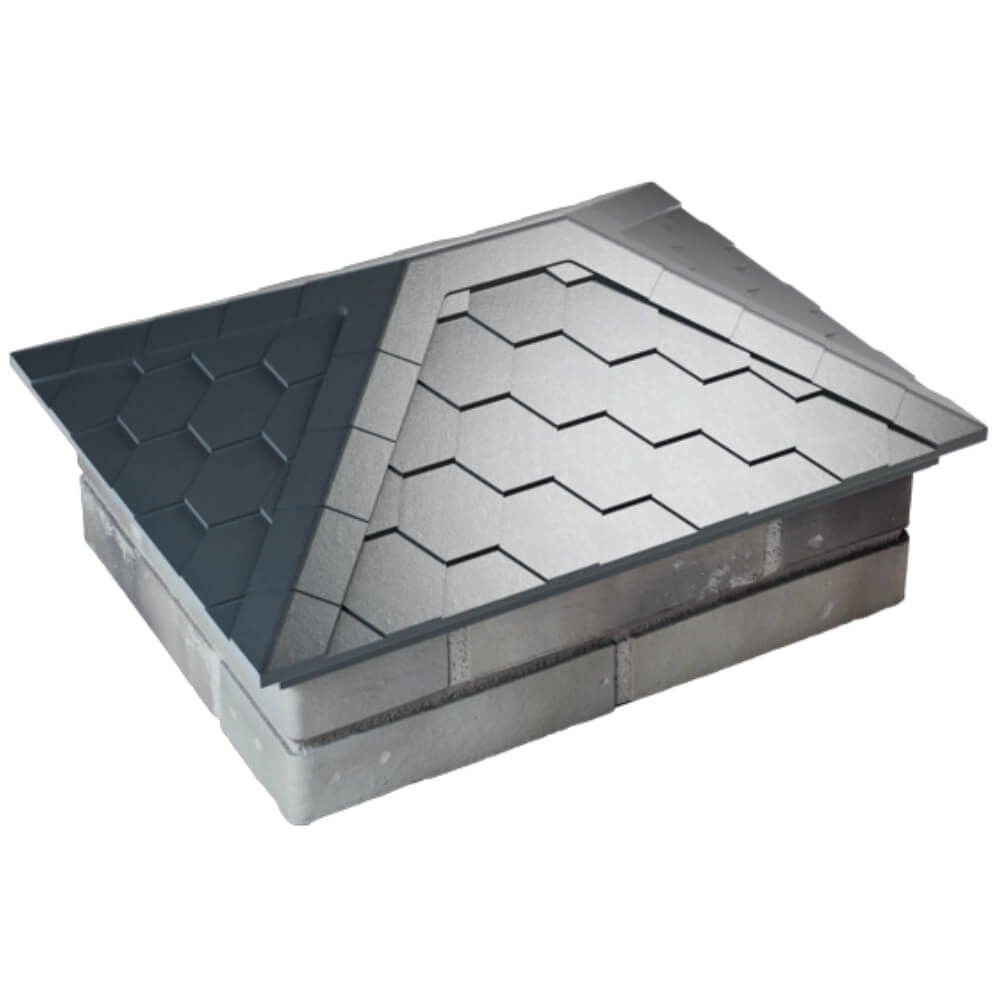 Колпак Zking Эверест Серый на столб 2х1.5 кирпича (520х390мм) Абакан фото