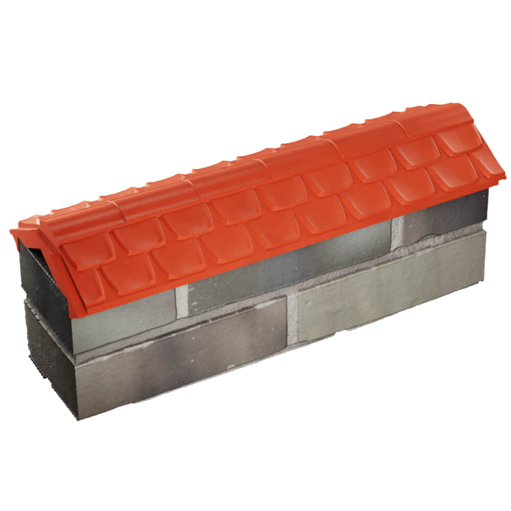 Парапет Zking Эльбрус Красный с посадкой на 0.5 кирпича (130мм) в Абакане фото