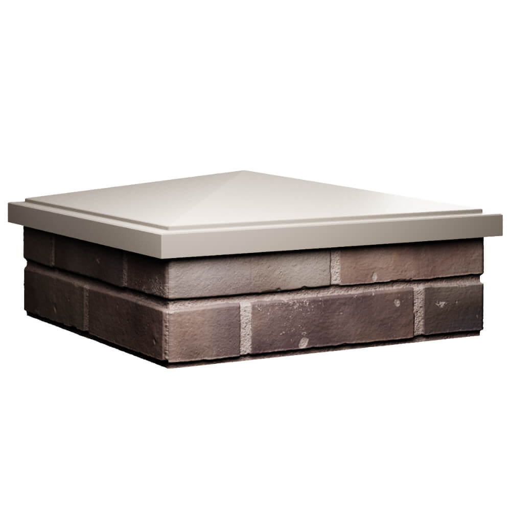 Колпак Zking БонаМоно Бежевый на столб 2х2 кирпича (515х515, 530х530мм) в Абакане фото