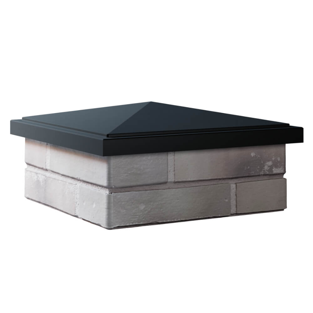 Колпак Zking БонаМоно Черный на столб 1.5х1.5 кирпича (385х385, 400х400мм) в Абакане фото