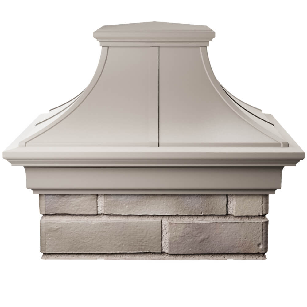 Колпак Zking Монблан Премиум Бежевый на столб 1.5х1.5 кирпича (385х385мм) Абакан фото