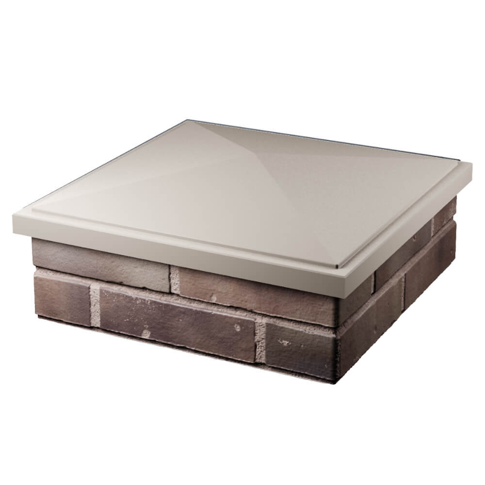 Колпак Zking БонаМоно Бежевый на столб 2х2 кирпича (515х515, 530х530мм) в Абакане фото