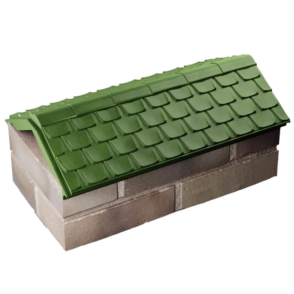 Парапет Zking Эльбрус Зеленый с посадкой на 1 кирпич (255мм) в Абакане фото