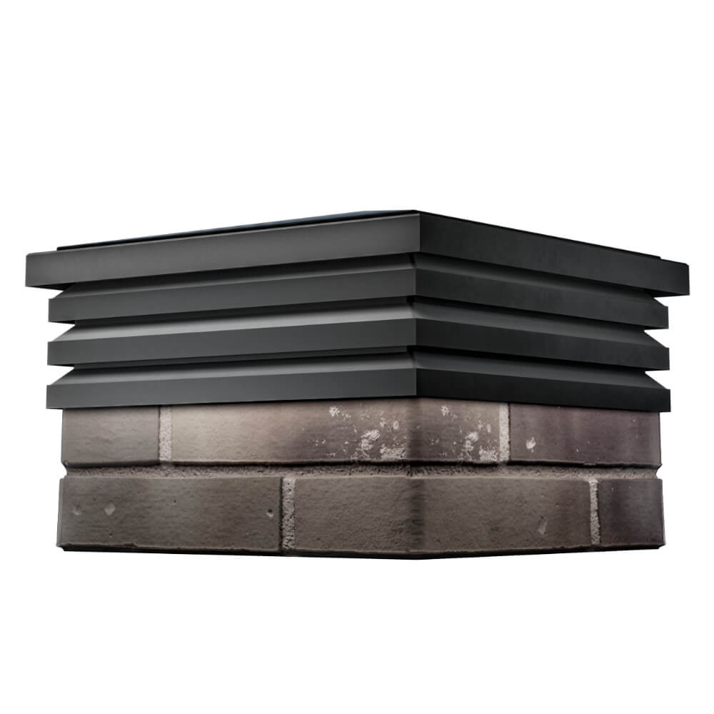 Колпак Zking Бона ХайТек Черный на столб 1.5х1.5 кирпича (385х385мм) в Абакане фото