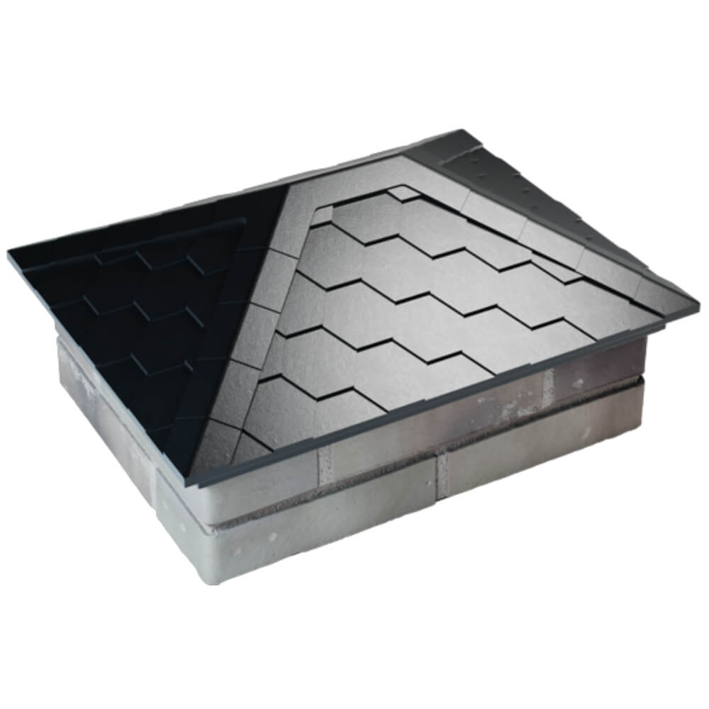 Колпак Zking Эверест Черный на столб 2х1.5 кирпича (520х390мм) Абакан фото