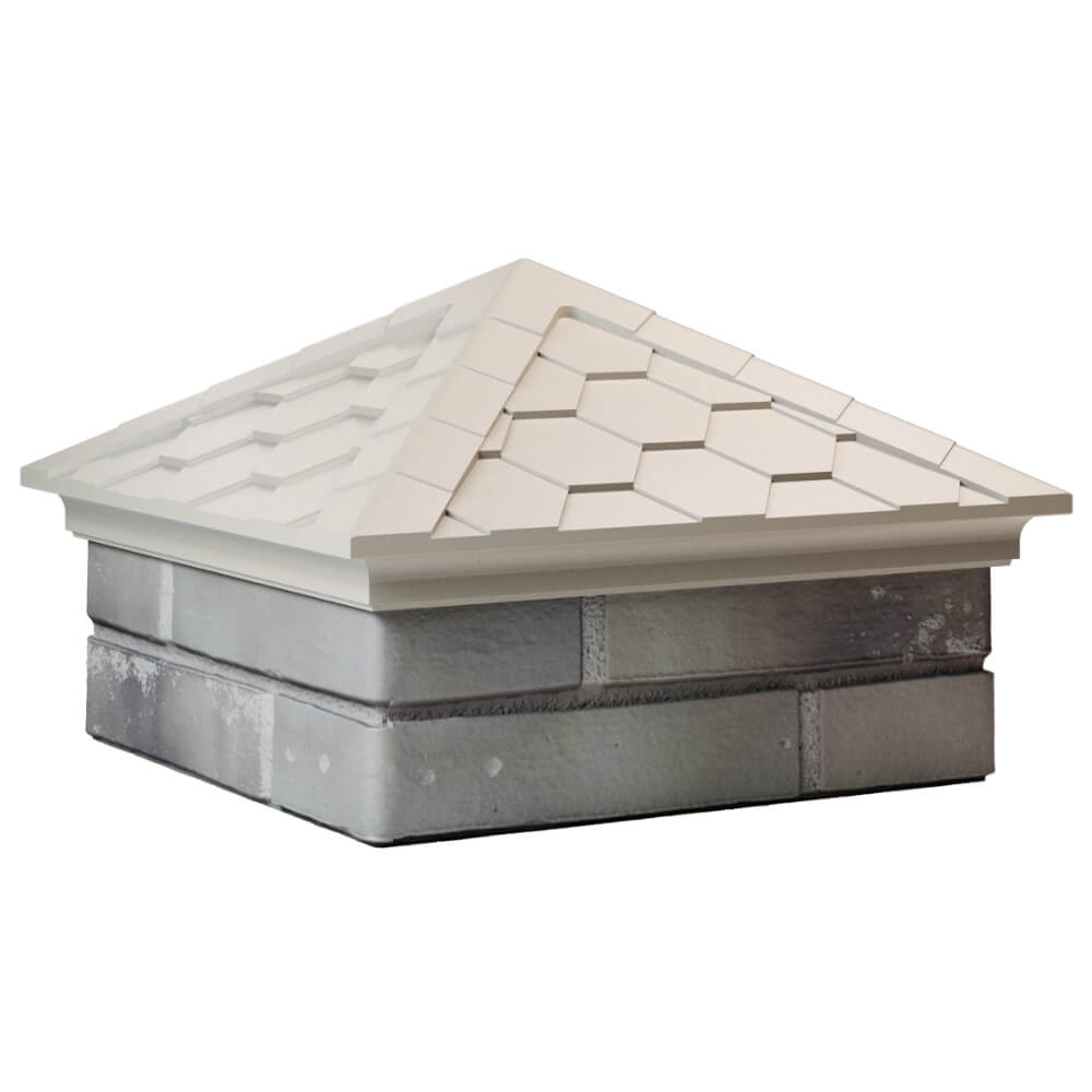 Колпак Zking Эверест Бежевый на столб 1.5х1.5 кирпича (390х390мм) в Абакане фото