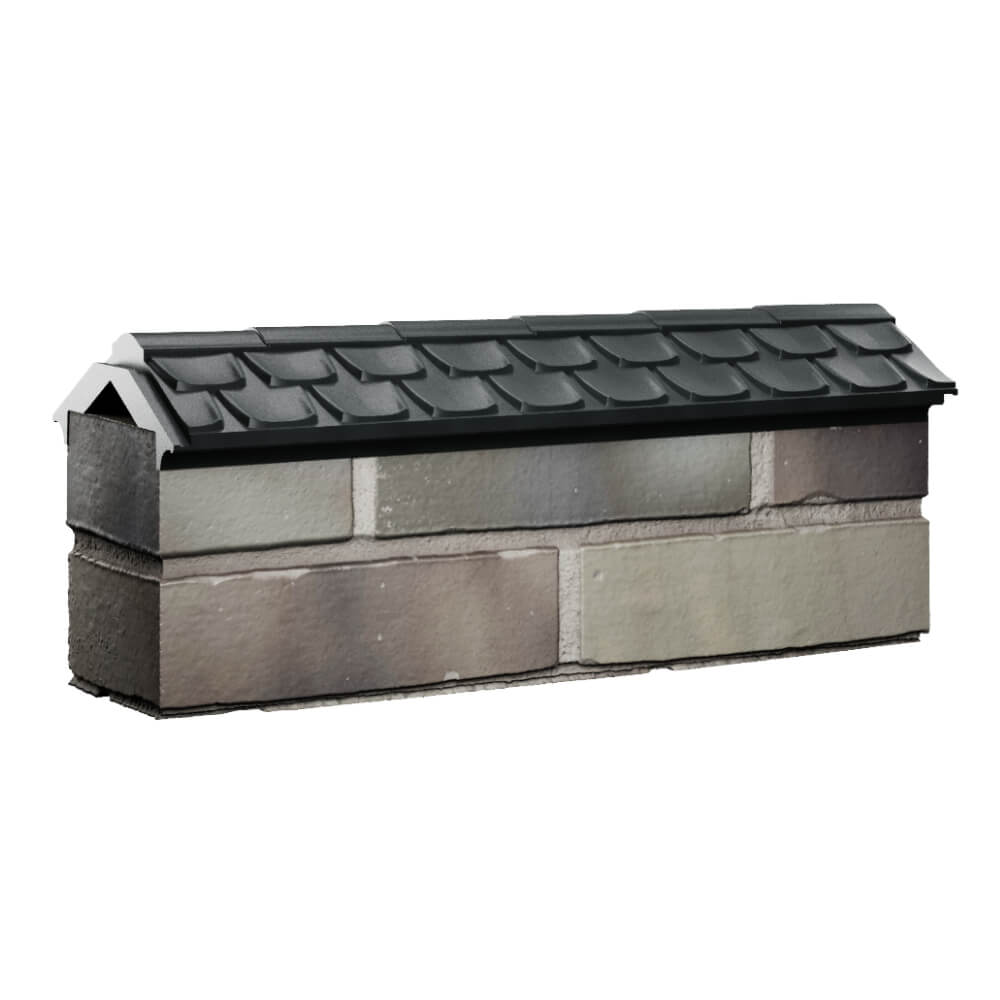 Парапет Zking Эльбрус Черный с посадкой на 0.5 кирпича (130мм) Абакан фото