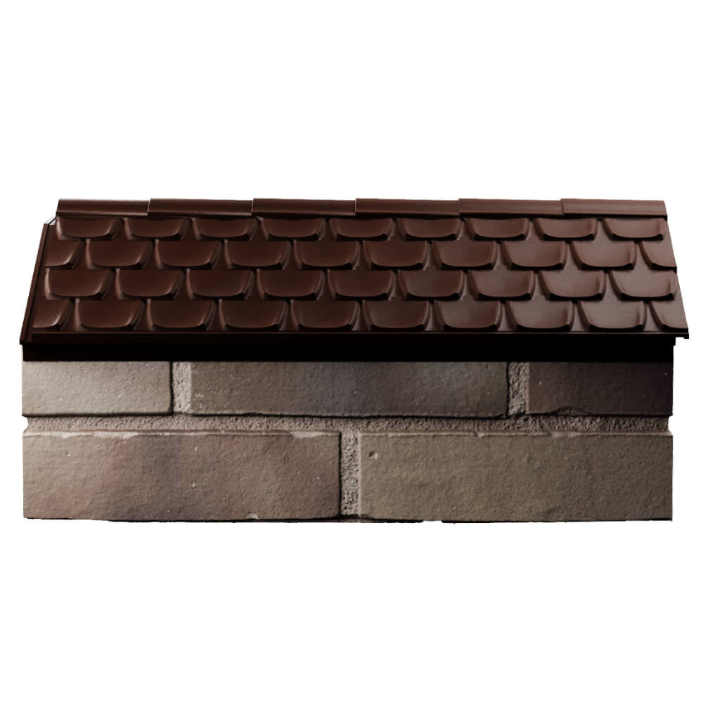 Парапет Zking Эльбрус Коричневый с посадкой на 1 кирпич (255мм) в Абакане фото