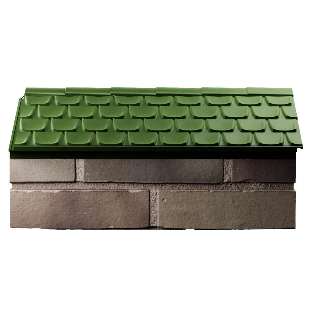 Парапет Zking Эльбрус Зеленый с посадкой на 1 кирпич (255мм) в Абакане фото