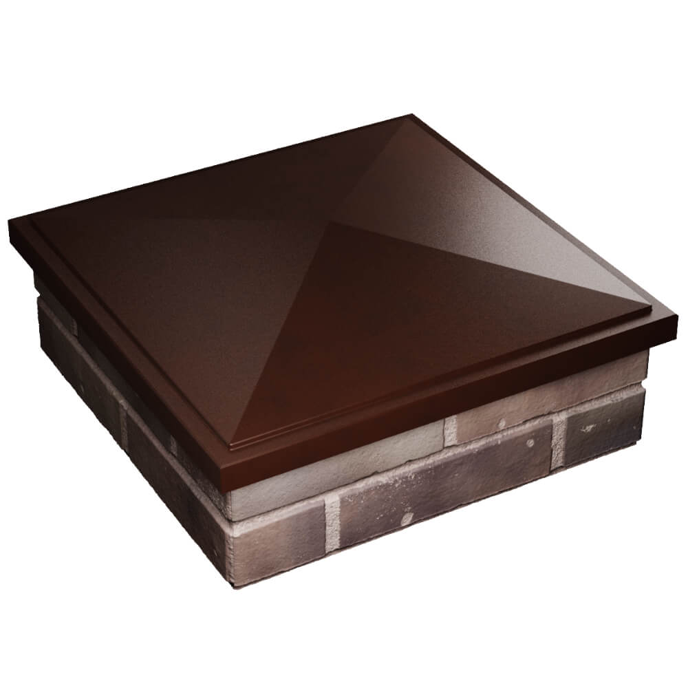 Колпак Zking БонаМоно Коричневый на столб 2х2 кирпича (515х515, 530х530мм) в Абакане фото