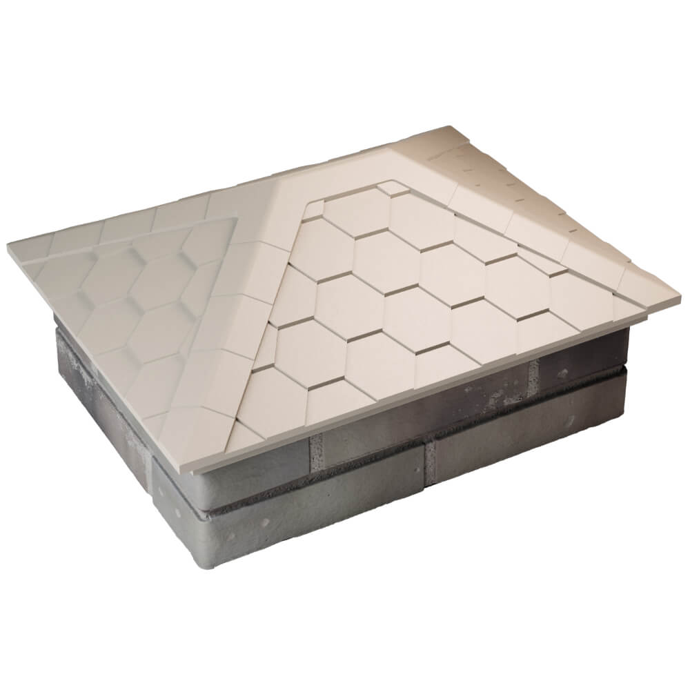 Колпак Zking Эверест Бежевый на столб 2х1.5 кирпича (520х390мм) Абакан фото