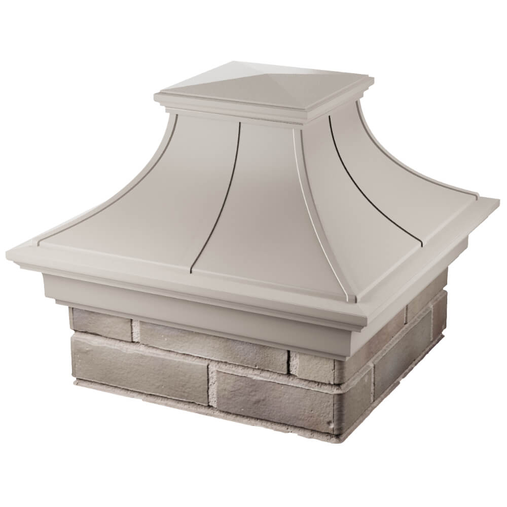 Колпак Zking Монблан Премиум Бежевый на столб 1.5х1.5 кирпича (385х385мм) в Абакане фото