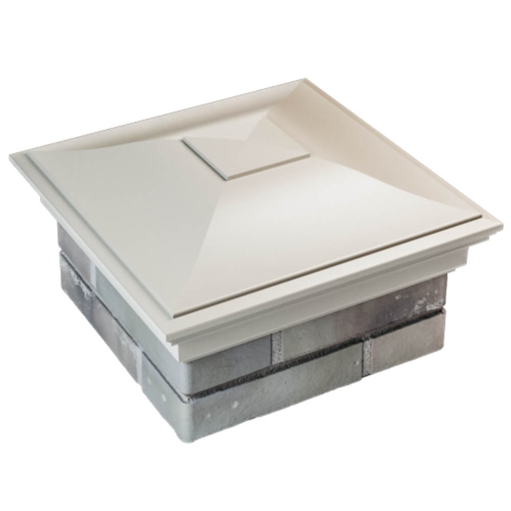 Колпак Zking Монблан Бежевый на столб 1.5х1.5 кирпича (385х385мм) в Абакане фото