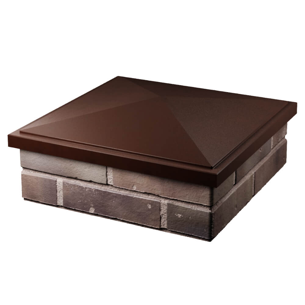 Колпак Zking БонаМоно Коричневый на столб 2х2 кирпича (515х515, 530х530мм) в Абакане фото