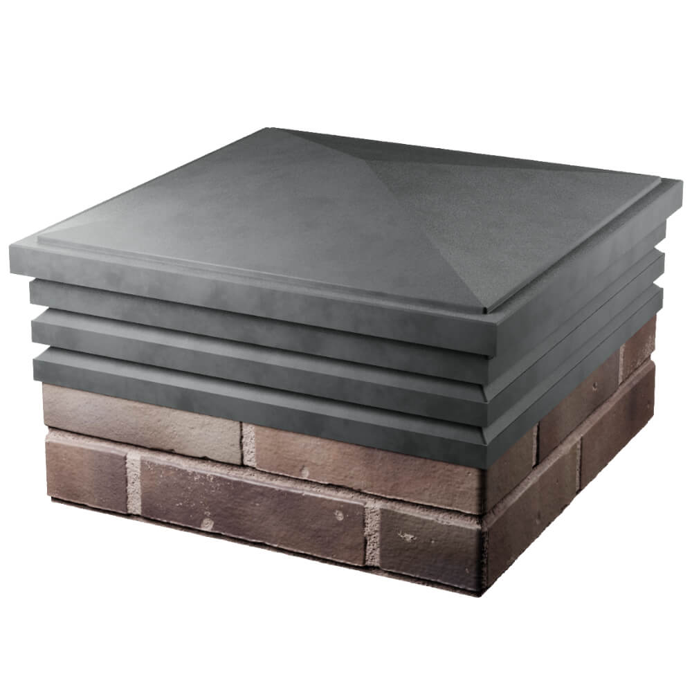 Колпак Zking Бона ХайТек Серый на столб 2х2 кирпича (513х513мм) в Абакане фото