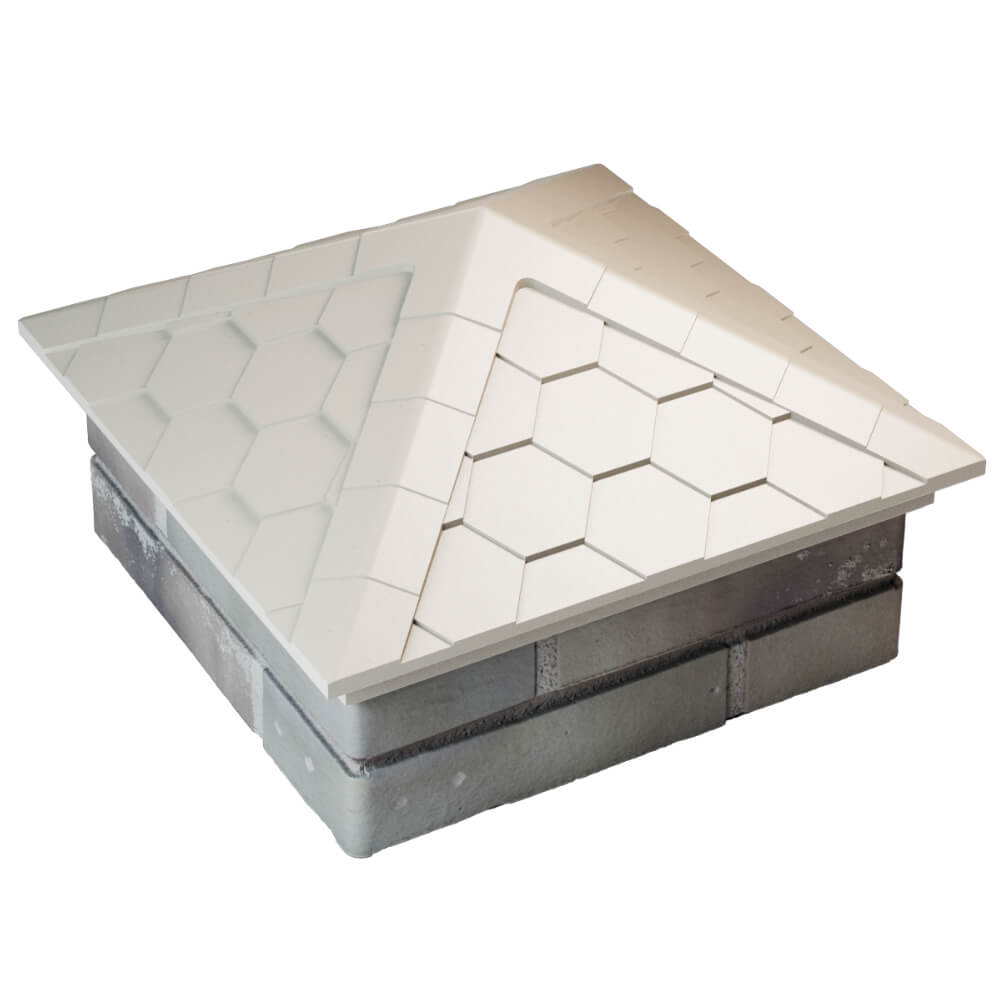 Колпак Zking Эверест Бежевый на столб 1.5х1.5 кирпича (390х390мм) в Абакане фото