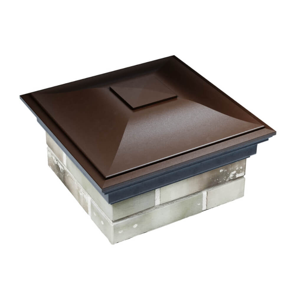 Колпак Zking Монблан Коричневый на столб 1.5х1.5 еврокирпича 0.7НФ (355х355мм) в Абакане фото