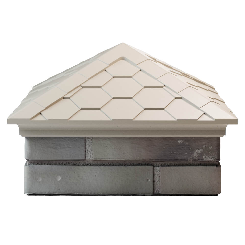 Колпак Zking Эверест Бежевый на столб 1.5х1.5 кирпича (390х390мм) Абакан фото