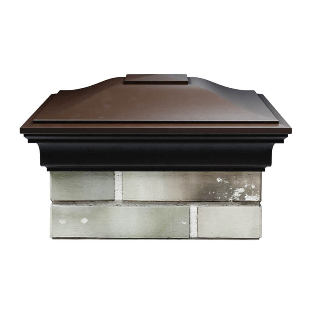 Колпак Zking Монблан Коричневый на столб 1.5х1.5 еврокирпича 0.7НФ (355х355мм) Абакан фото