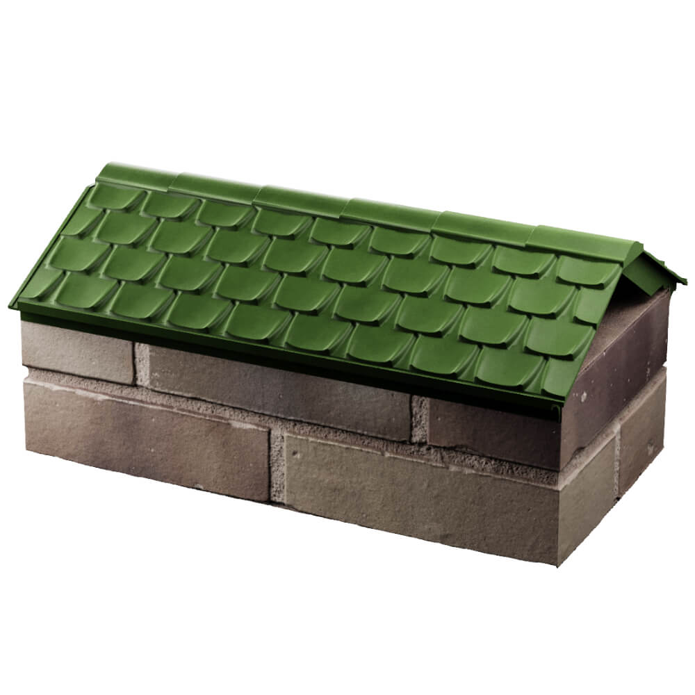 Парапет Zking Эльбрус Зеленый с посадкой на 1 кирпич (255мм) в Абакане фото