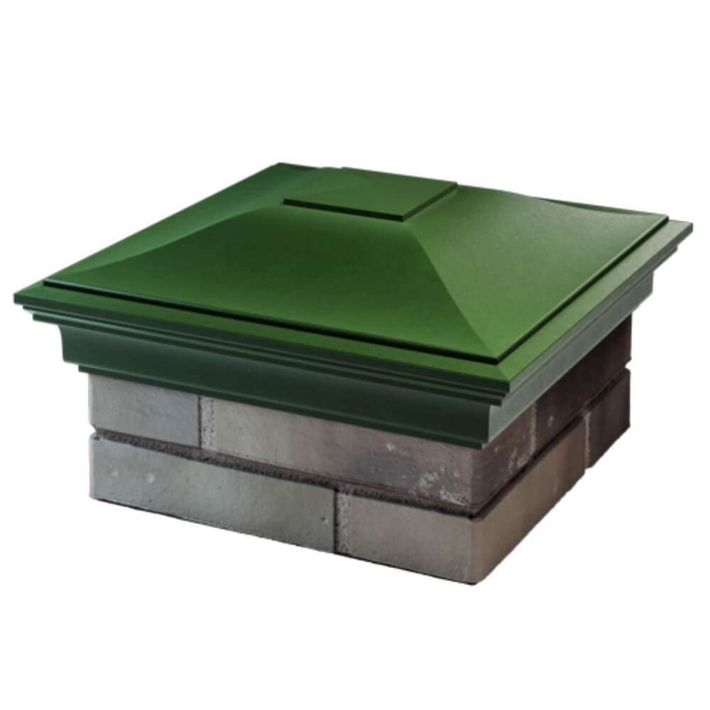 Колпак Zking Монблан Зеленый на столб 1.5х1.5 кирпича (385х385мм) в Абакане фото