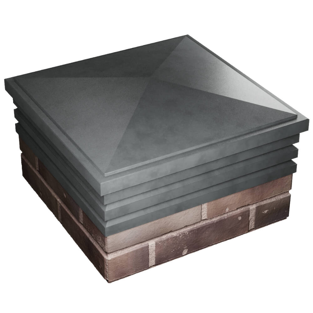 Колпак Zking Бона ХайТек Серый на столб 2х2 кирпича (513х513мм) в Абакане фото