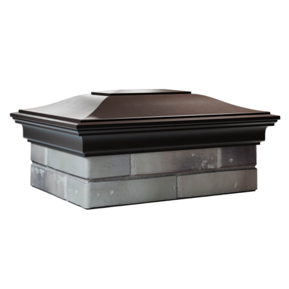 Колпак Zking Монблан Коричневый на столб 2х1.5 кирпича (515х385мм) в Абакане фото