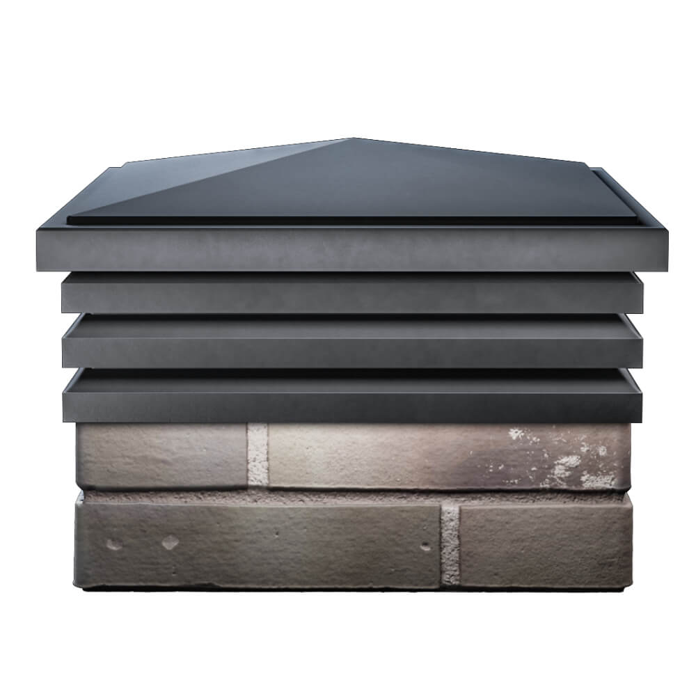 Колпак Zking Бона ХайТек Серый на столб 1.5х1.5 кирпича (385х385мм) Абакан фото