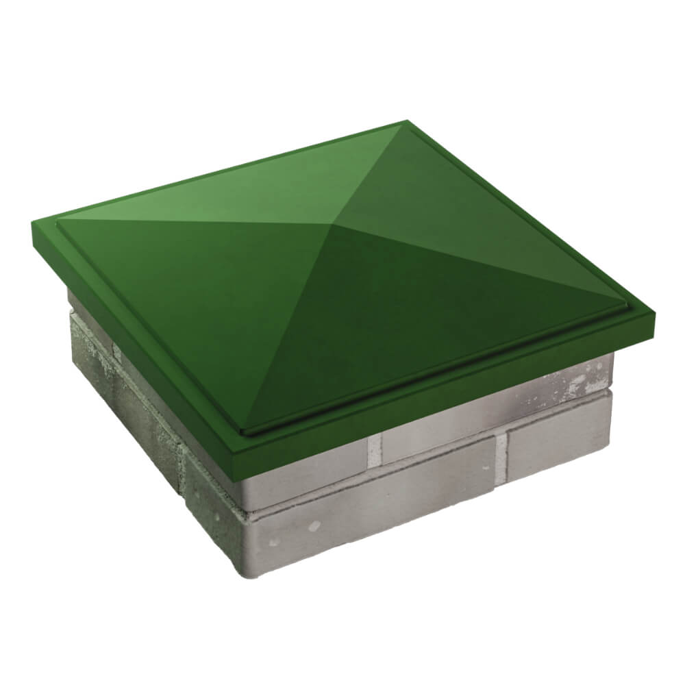 Колпак Zking БонаМоно Зеленый на столб 1.5х1.5 кирпича (385х385, 400х400мм) в Абакане фото