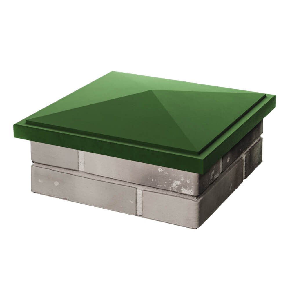 Колпак Zking БонаМоно Зеленый на столб 1.5х1.5 кирпича (385х385, 400х400мм) в Абакане фото